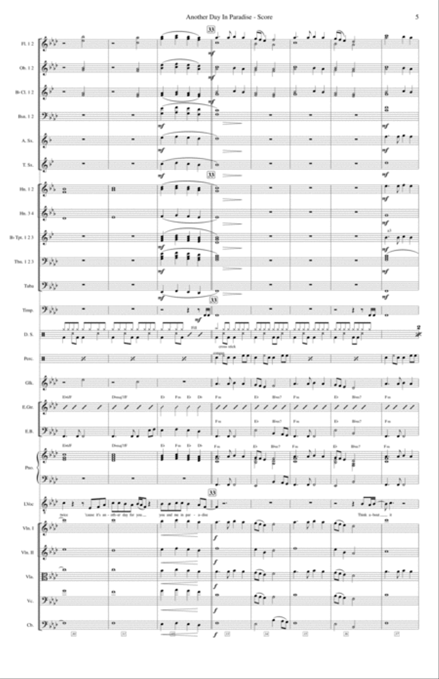 Another Day In Paradise Full Orchestra scores gallery preview page 5