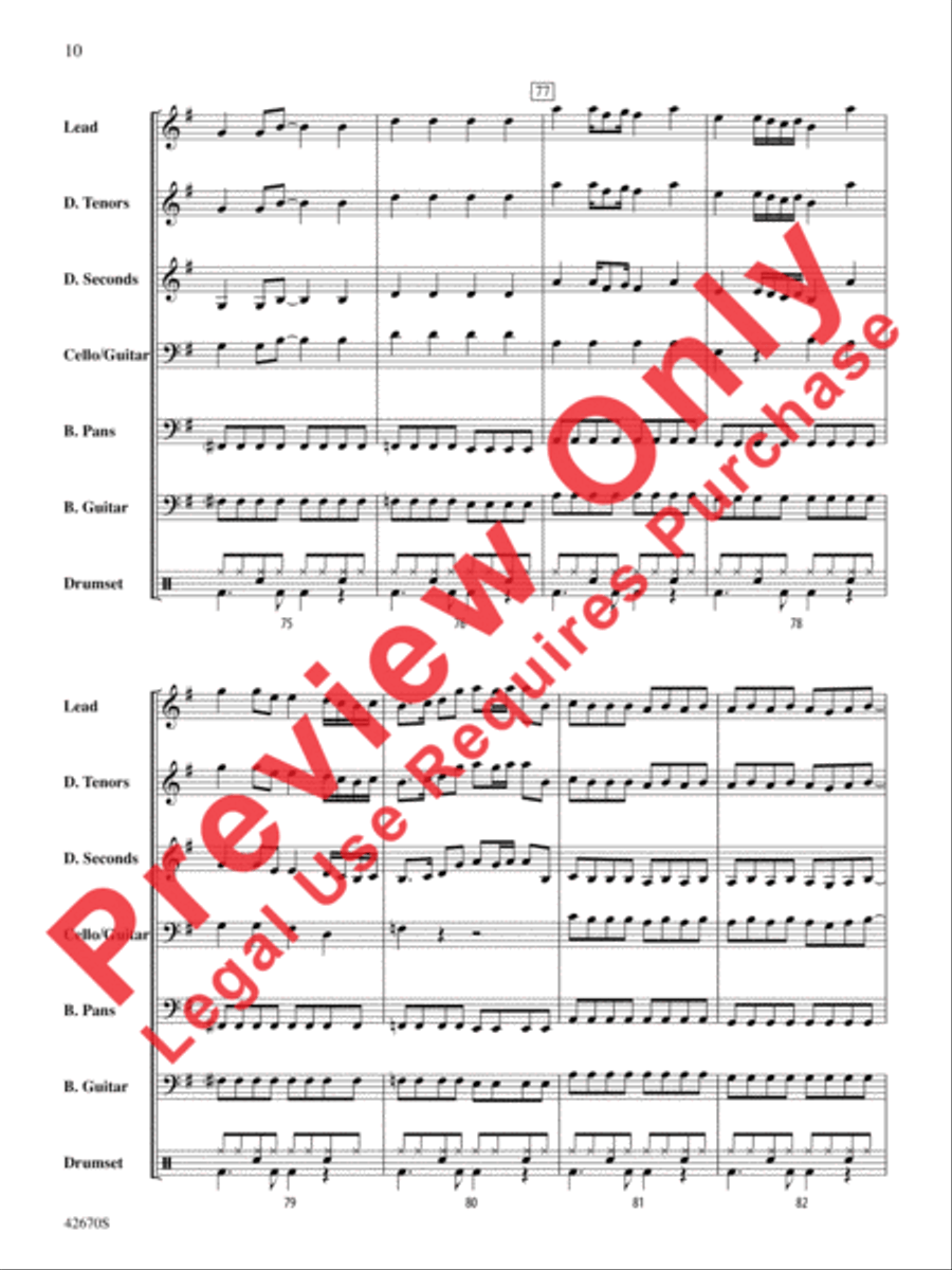 25 or 6 to 4 Steel Drum Band scores gallery preview page 11