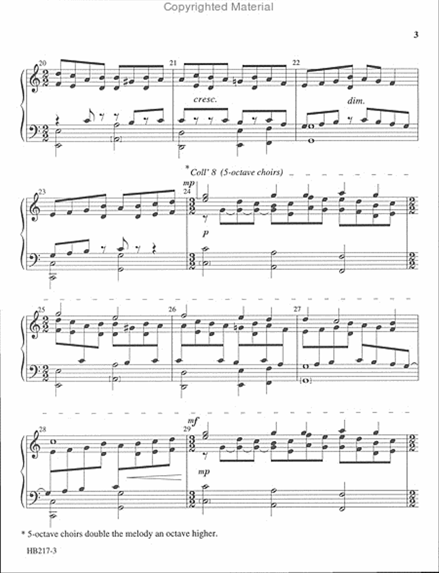 Lo, How a Rose E'er Blooming - Ringham 5-Octaves scores gallery preview page 3