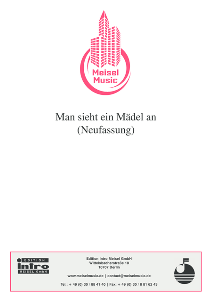 Man sieht ein Madel an (Neufassung) Piano, Vocal scores gallery preview page 1
