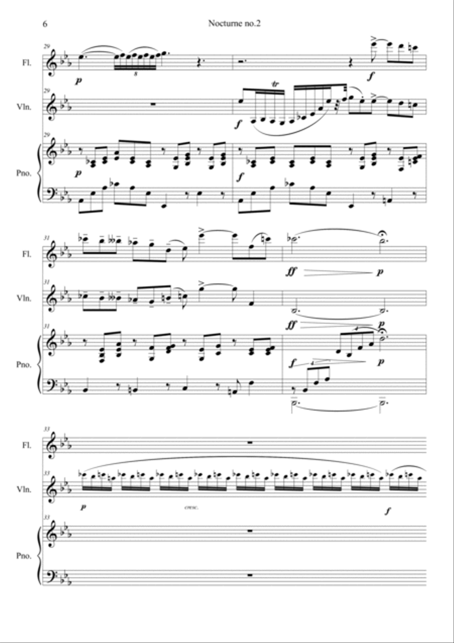 Nocturne No.2 in E flat, Op.9 No.2 Violin scores gallery preview page 6