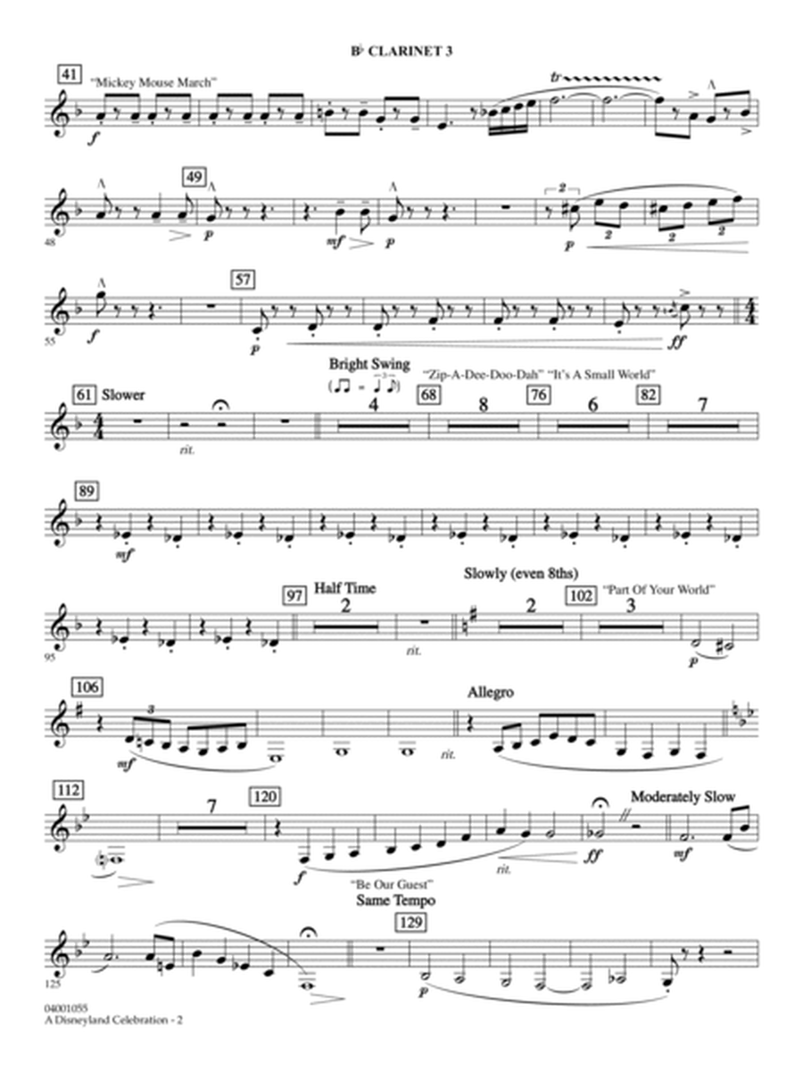 A Disneyland Celebration - Bb Clarinet 3