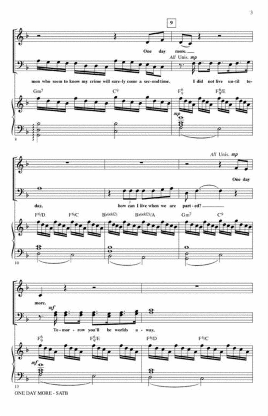 One Day More 4-Part scores gallery preview page 4