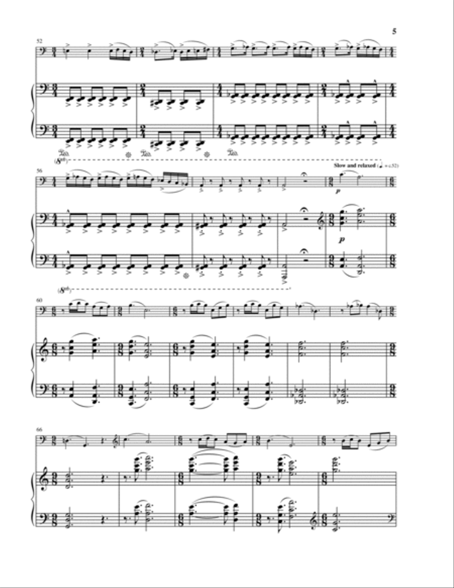 Another Twist (for baritone saxophone and piano) Baritone Saxophone scores gallery preview page 5