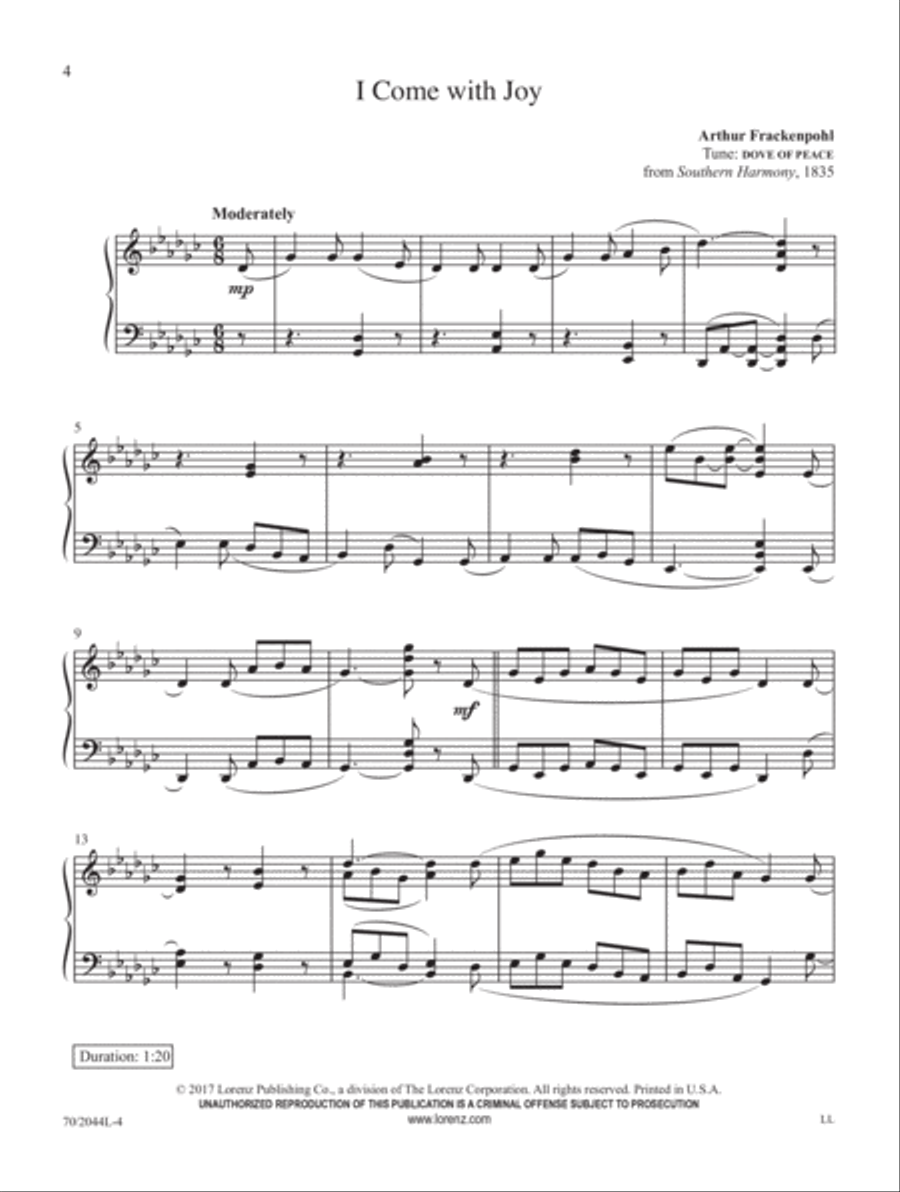 Pentatonic Hymn Settings (Digital Delivery) Organ scores gallery preview page 2