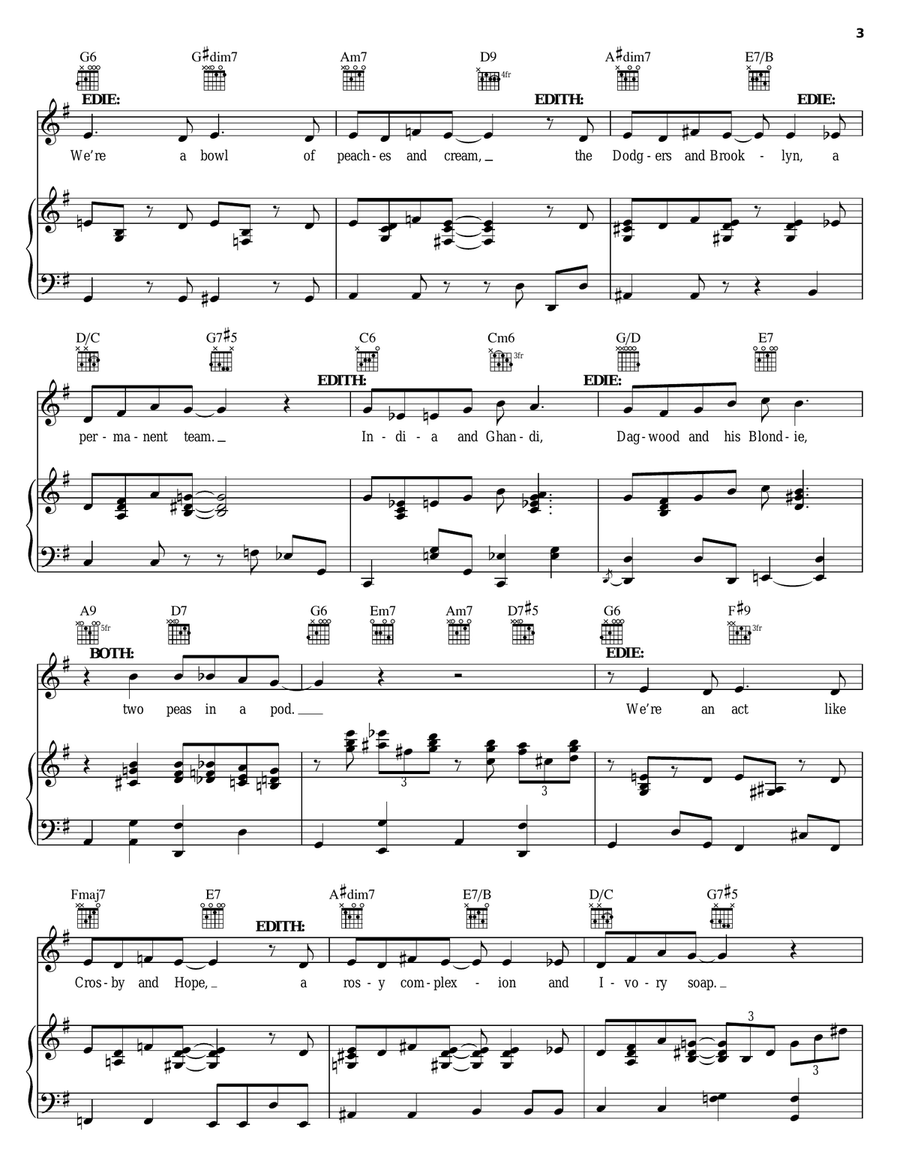 Peas In A Pod Piano, Vocal, Guitar scores gallery preview page 3