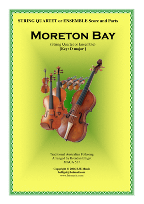 Moreton Bay [D] String Quartet or Ensemble Score and Parts PDF
