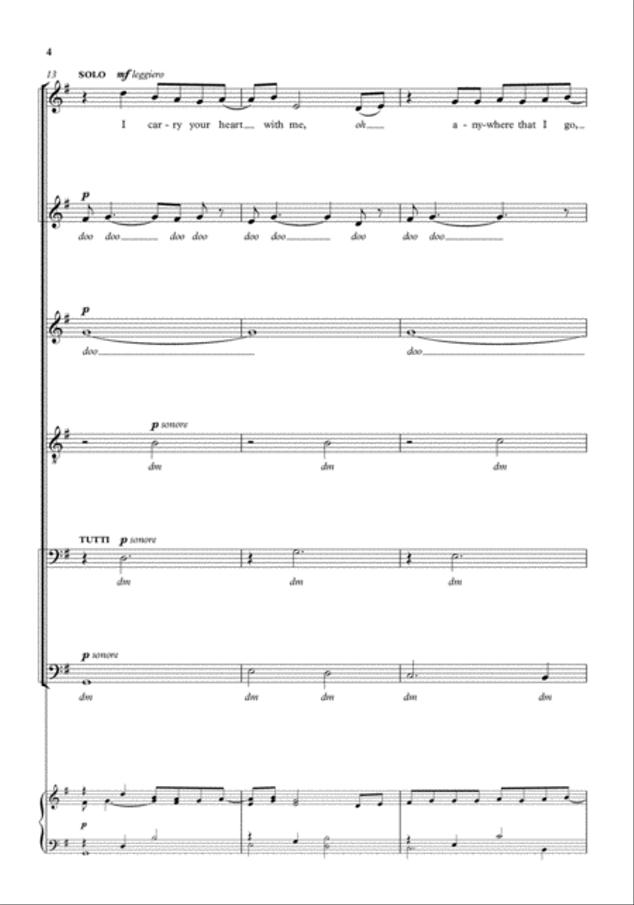 I carry your heart I carry your heart A Cappella scores gallery preview page 4