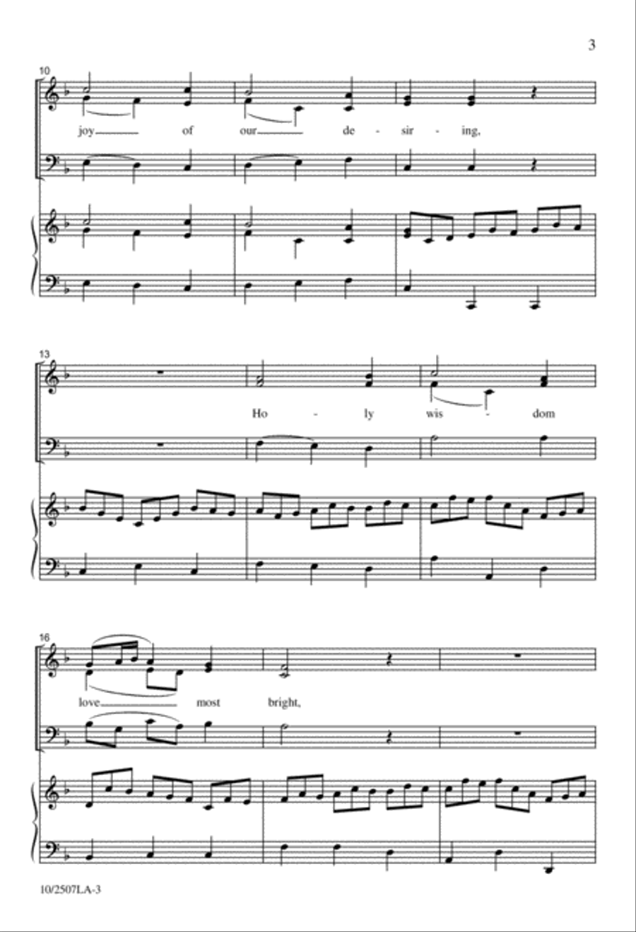 Jesu, Joy of our Desiring 3-Part scores gallery preview page 3