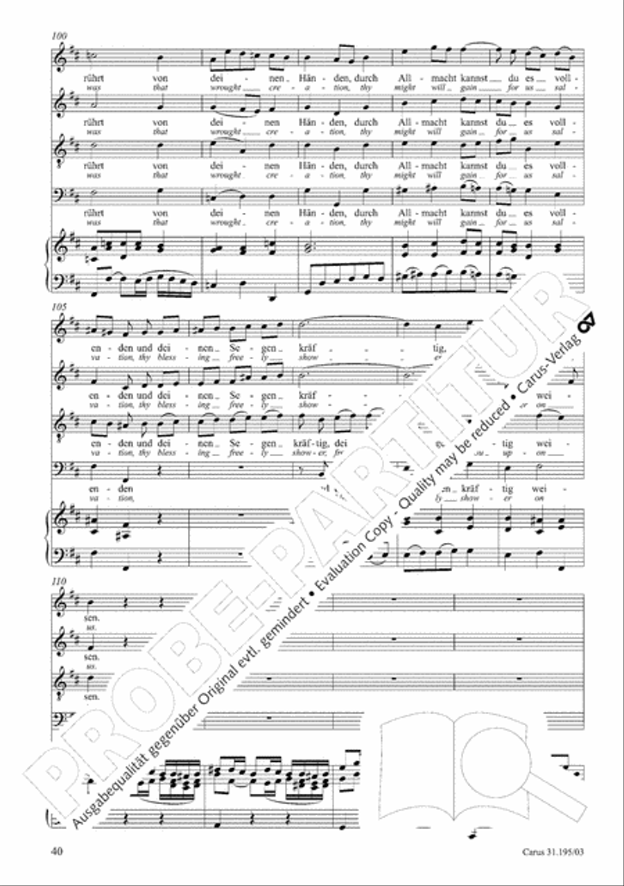 For the righteous light is sown (Dem Gerechten muss das Licht) 4-Part scores gallery preview page 41