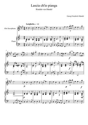 Georg Friedrich Handel - Lascia ch'io pianga (Alto Saxophone Solo)