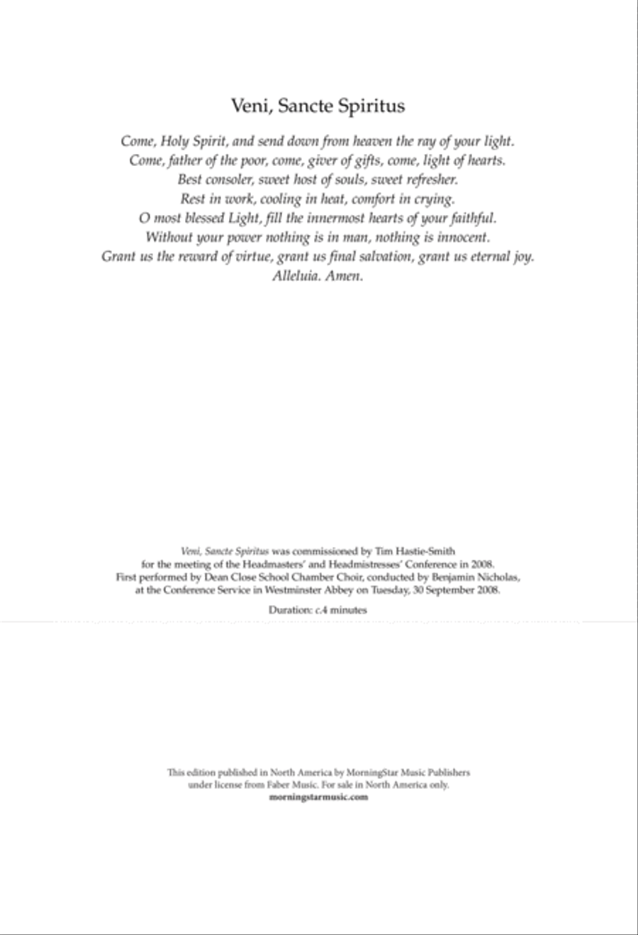 Veni, Sancte Spiritus Veni, Sancte Spiritus Divisi scores gallery preview page 2