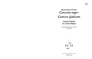 Book cover for Canzon super Cantion Gallicam