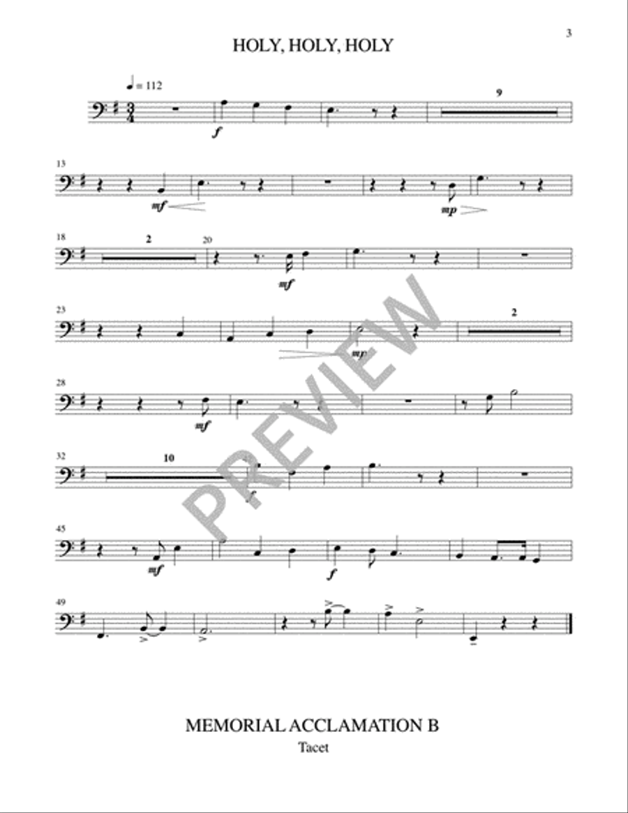 A Mass of Life - Instrument edition Trombone scores gallery preview page 24