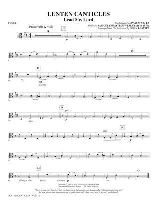Lenten Canticles (A Passion Cantata) - Viola