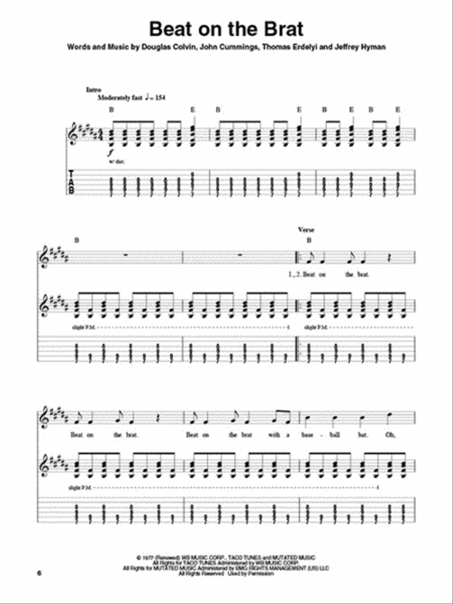 Ramones Electric Guitar scores gallery preview page 3
