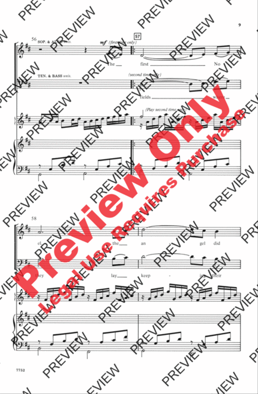 The First Noel / Pachelbel's Canon 4-Part scores gallery preview page 9