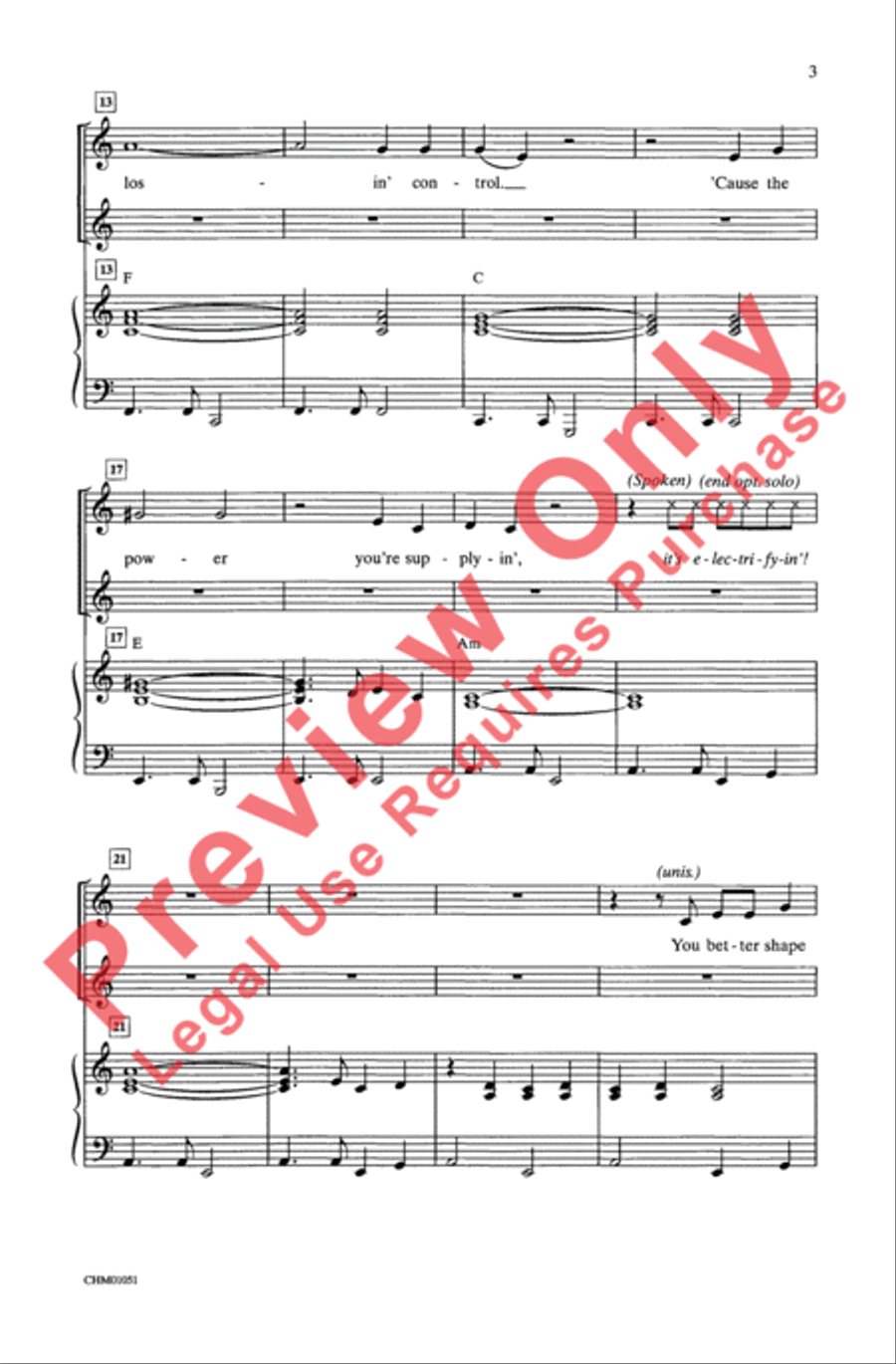 You're the One That I Want 2-Part scores gallery preview page 3