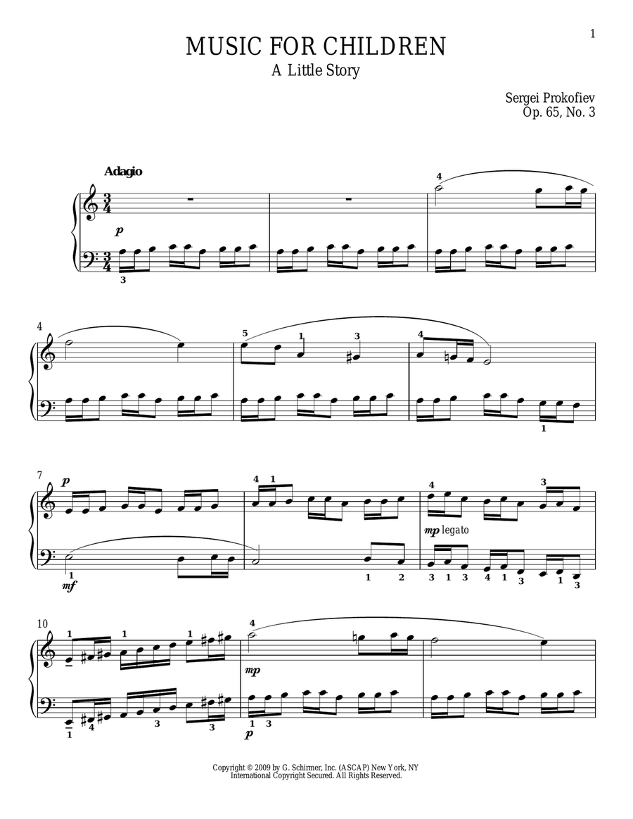 A Little Story A Little Story Piano Solo scores gallery preview page 1