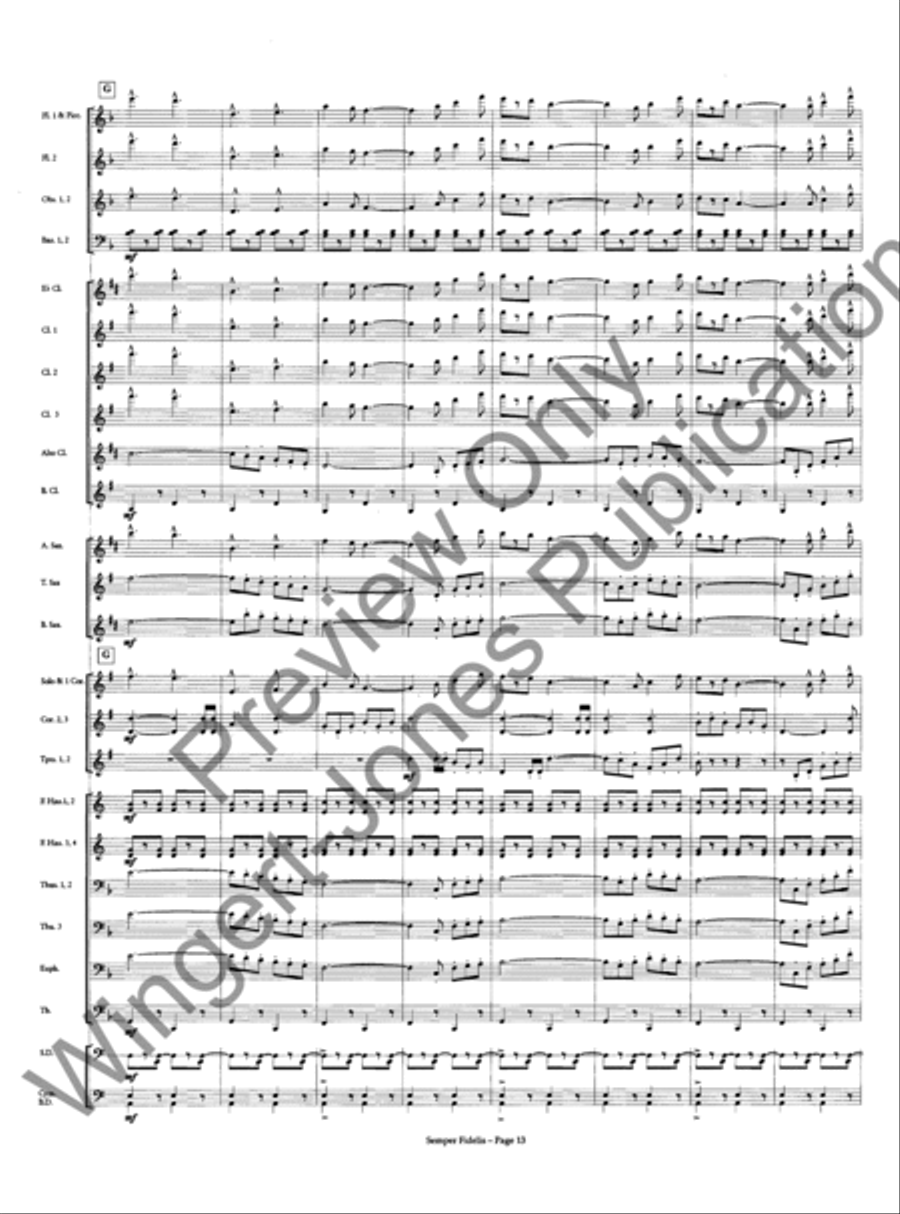 Semper Fidelis Concert Band scores gallery preview page 15