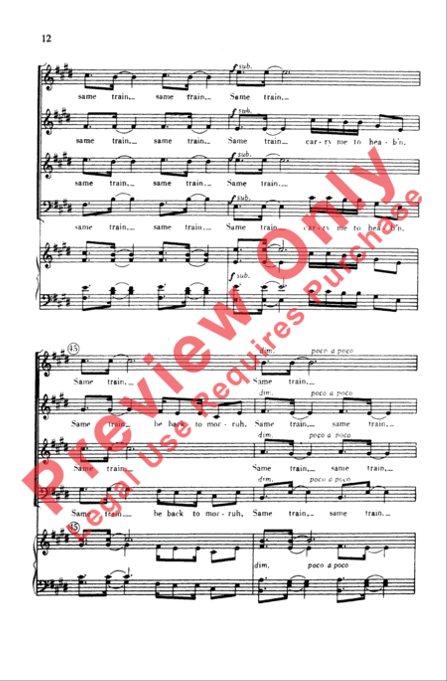 Same Train 4-Part scores gallery preview page 11