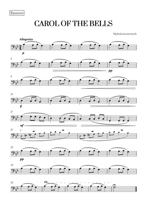 Carol of the Bells (Very Easy/Beginner) (for Bassoon)