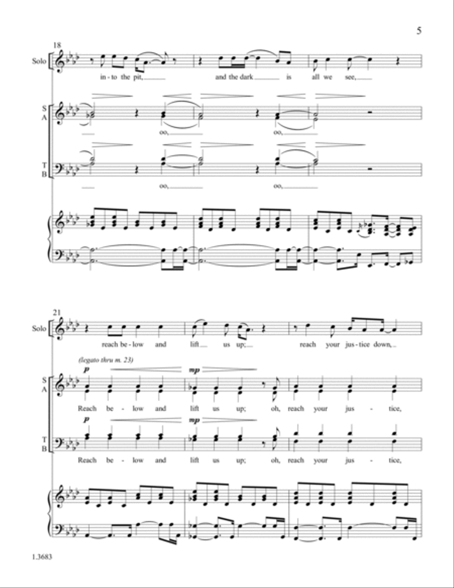 Reach Down, Lord 4-Part scores gallery preview page 5