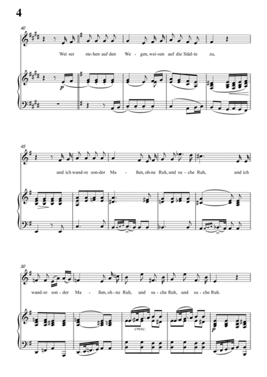 Schubert-Der Wegweiser,from 'Winterreise',Op.89(D.911) No.20 in e minor,for Vocal and Pno