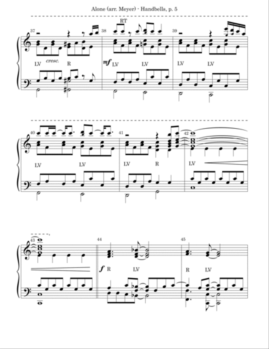 Alone Handbell Choir scores gallery preview page 5