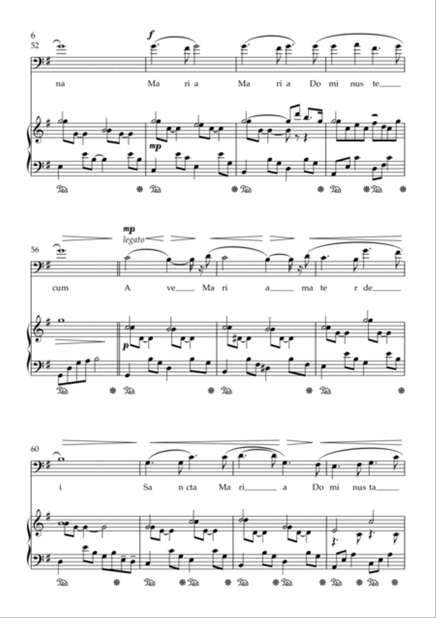 Ave Maria for cello Piano scores gallery preview page 6