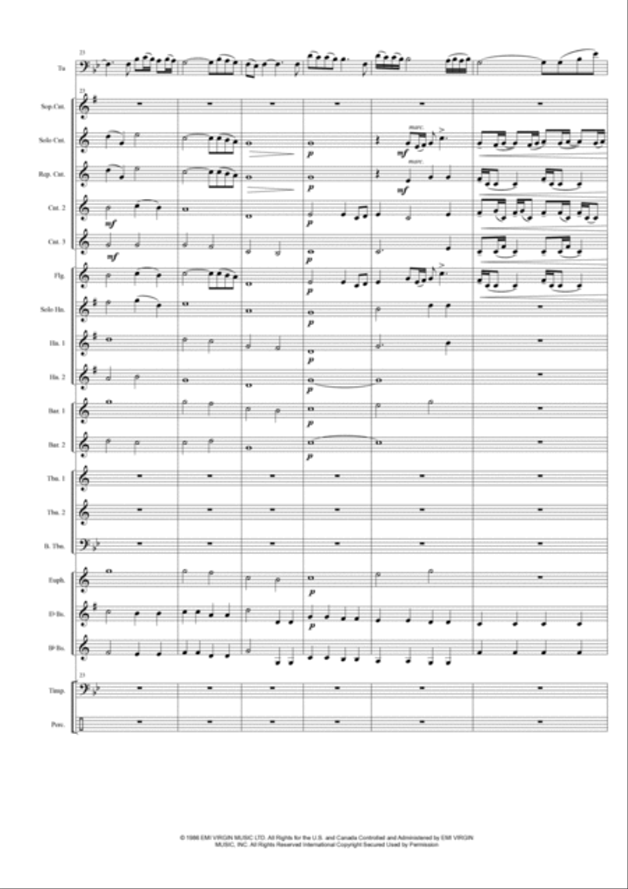 Gabriel's Oboe - Score Only Concert Band scores gallery preview page 5