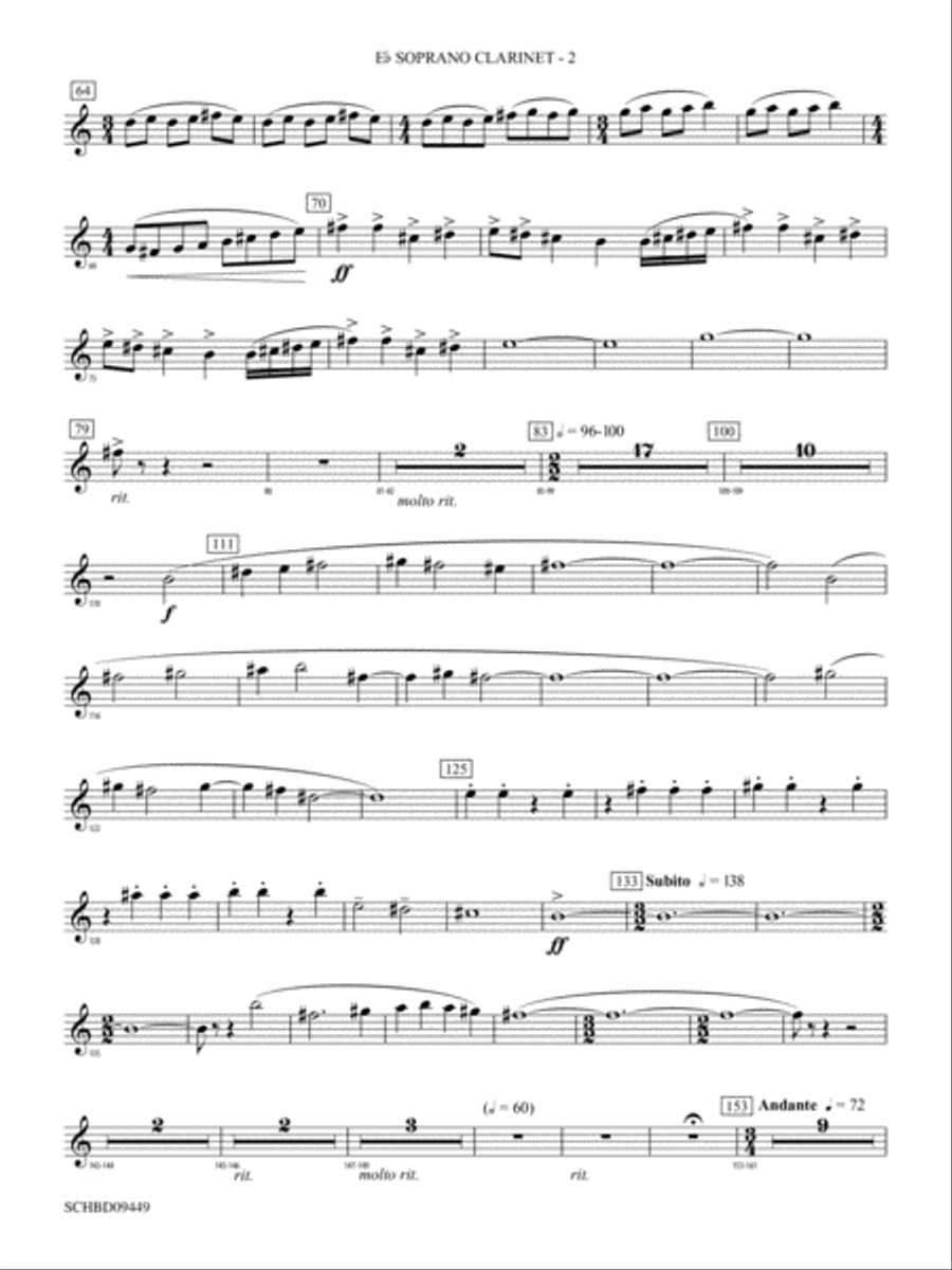 Psalm 46: E-flat Soprano Clarinet Concert Band scores gallery preview page 2