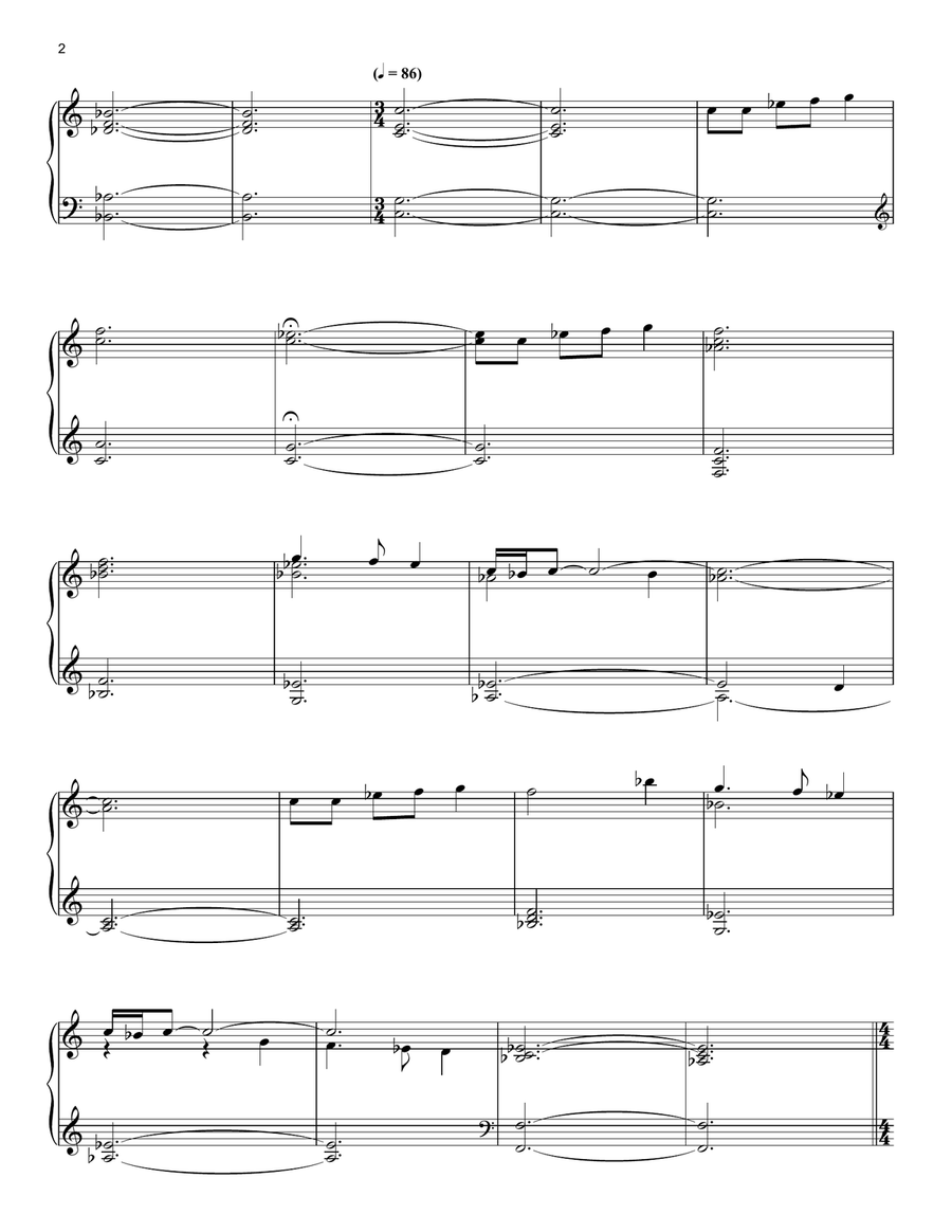 Newfangled Telegram (from The Call Of The Wild) (arr. Batu Sener) Piano Solo scores gallery preview page 2
