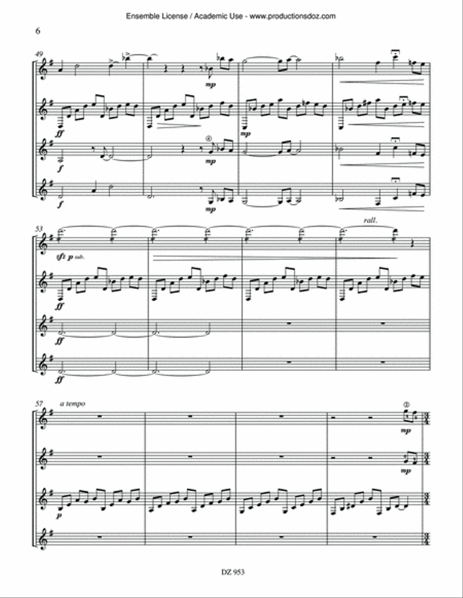 Rêverie Guitar Ensemble scores gallery preview page 6
