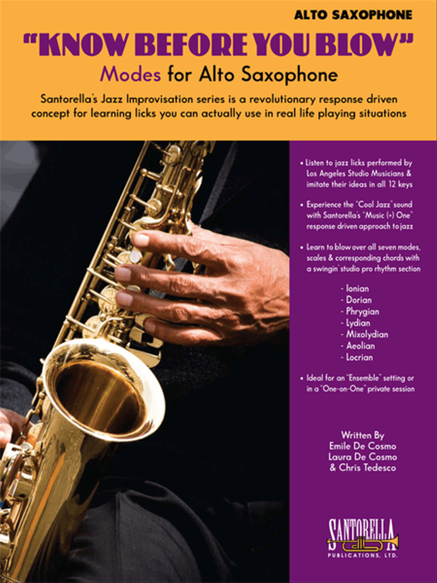 Know Before You Blow - Jazz Modes for Alto Sax with CD Alto Saxophone scores gallery preview page 1
