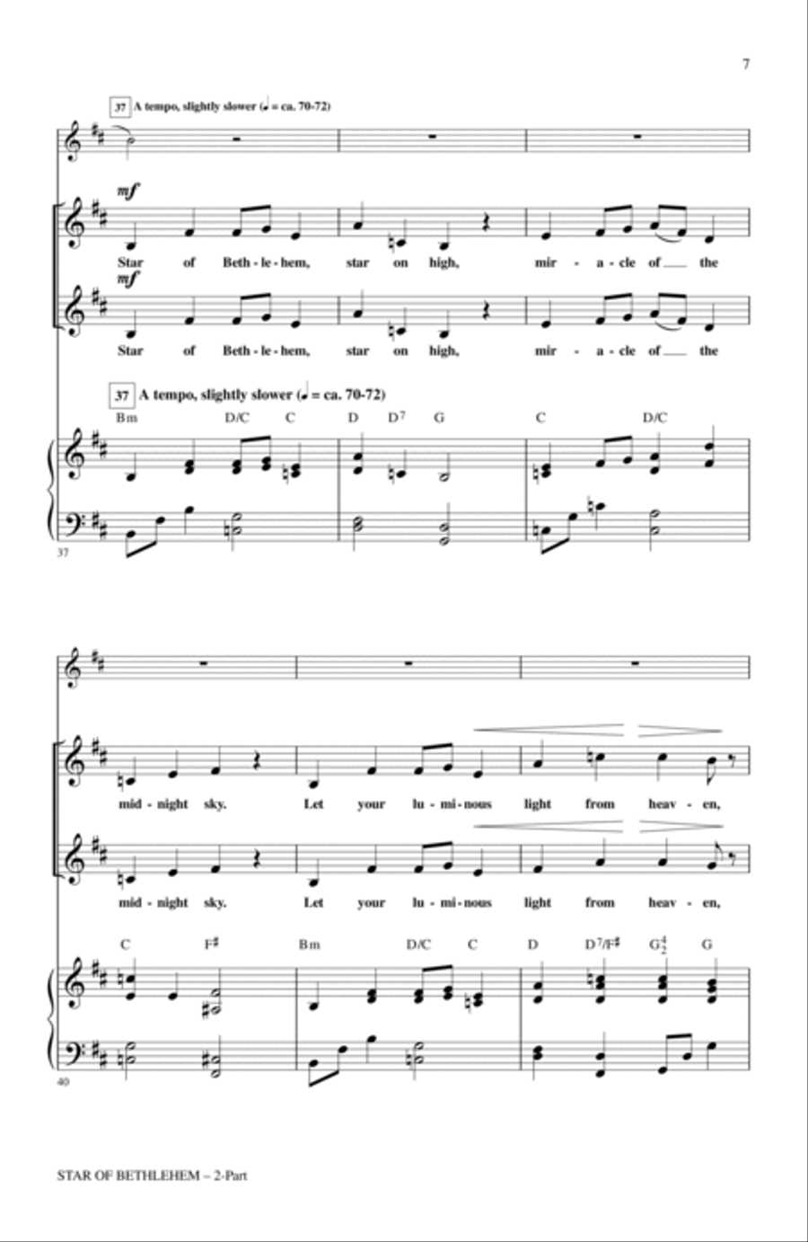Star Of Bethlehem 2-Part scores gallery preview page 6
