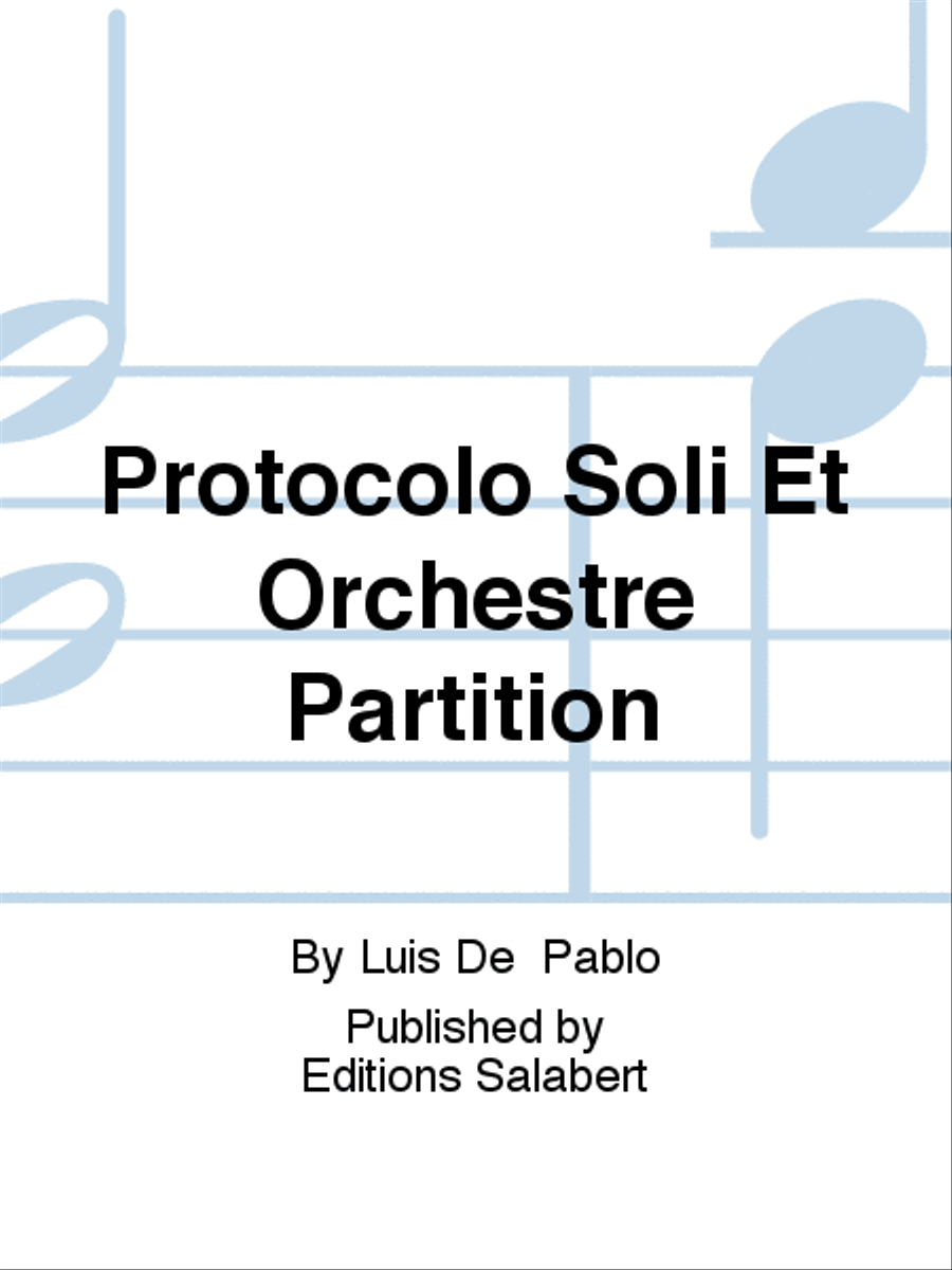 Protocolo Soli Et Orchestre Partition Voice Solo scores gallery preview page 1