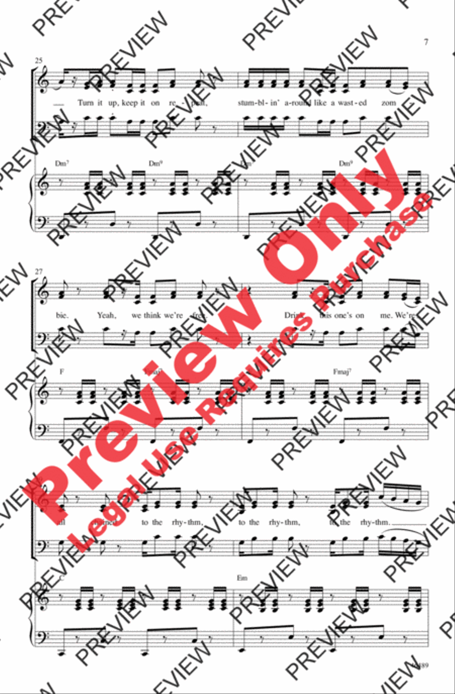 Chained to the Rhythm 3-Part scores gallery preview page 7