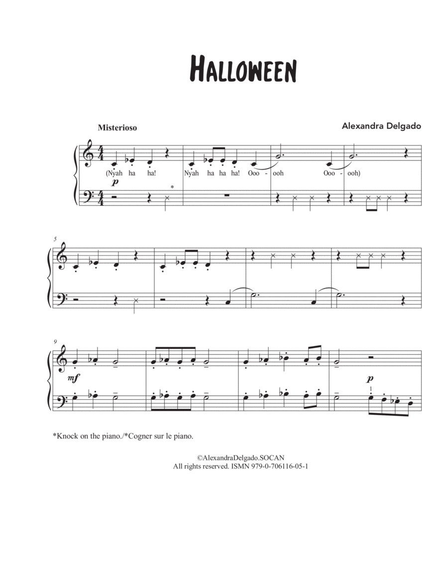 Halloween Easy Piano scores gallery preview page 1