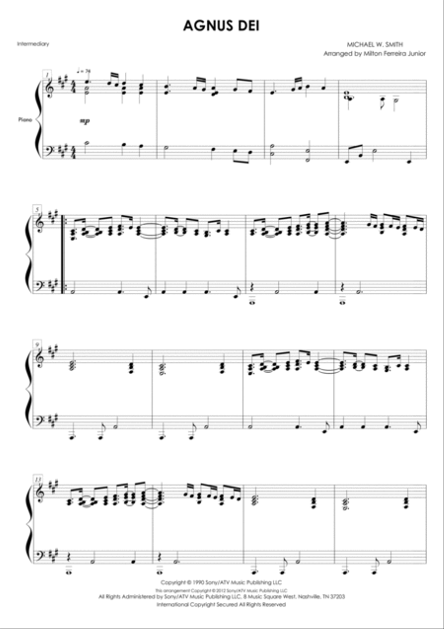 Agnus Dei Agnus Dei Piano Quintet scores gallery preview page 4