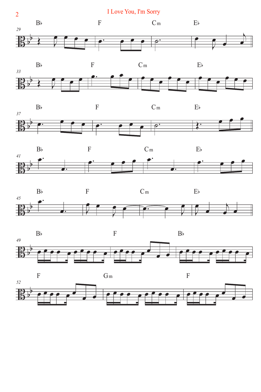 I Love You, I'm Sorry I Love You, I'm Sorry Viola Solo scores gallery preview page 2