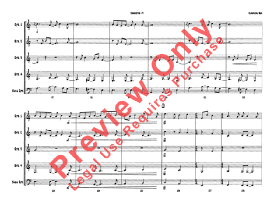 Belwin's 21st Century Guitar Ensemble -- Classical Gas Guitar Ensemble scores gallery preview page 13