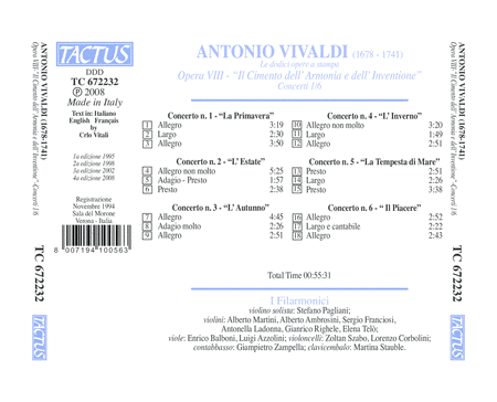 Vivaldi: Opera VIII Il Ciment