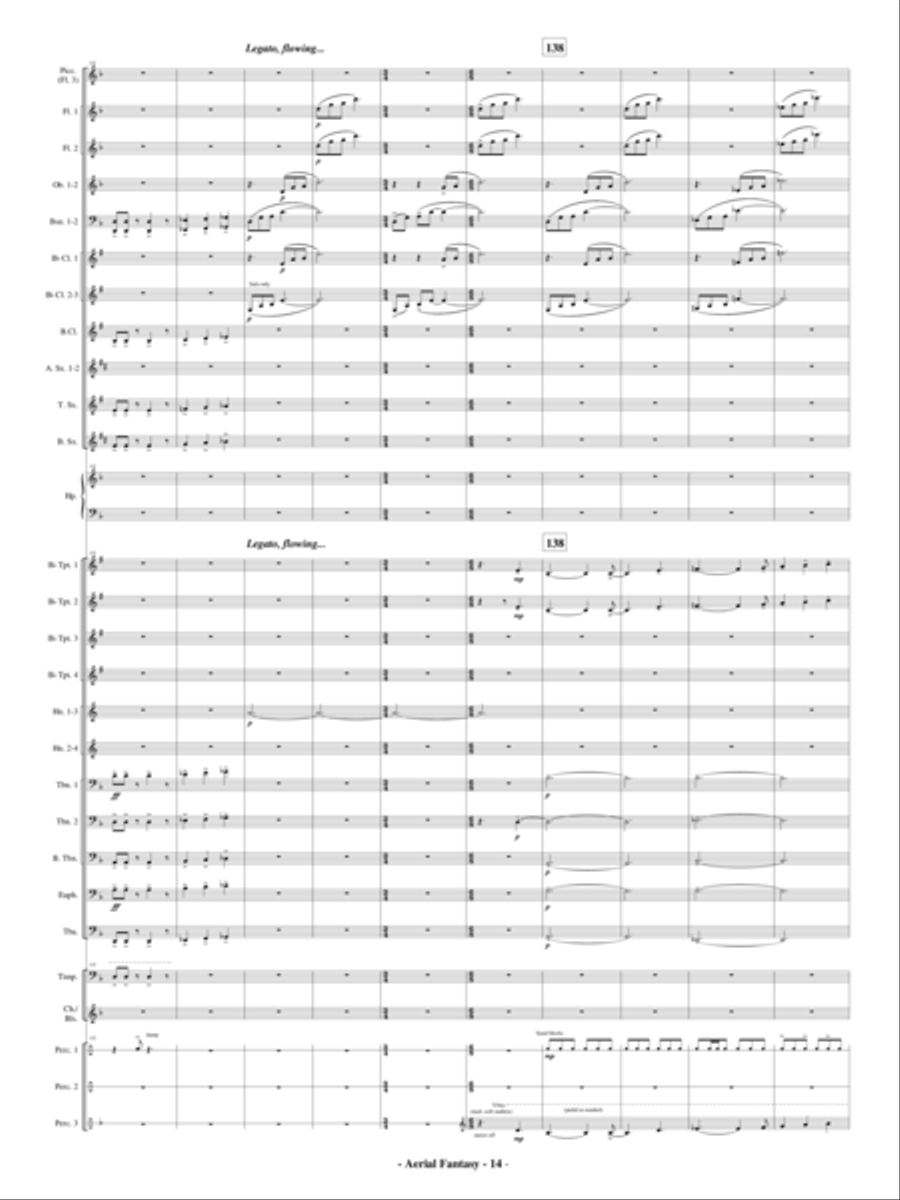 Aerial Fantasy Concert Band scores gallery preview page 15