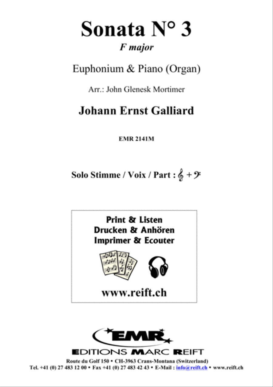 Sonata No. 3 in F Major Euphonium scores gallery preview page 2