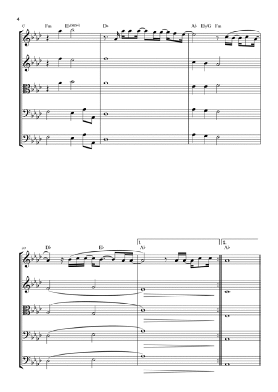 Goodness Of God Goodness Of God String Quintet scores gallery preview page 4