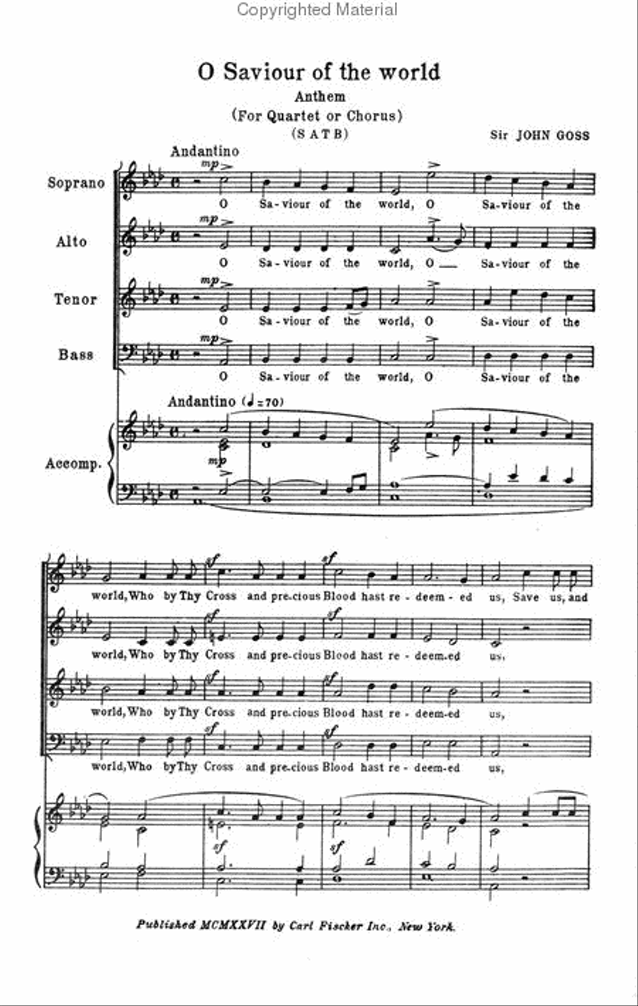 O Saviour of the world O Saviour of the world 4-Part scores gallery preview page 2