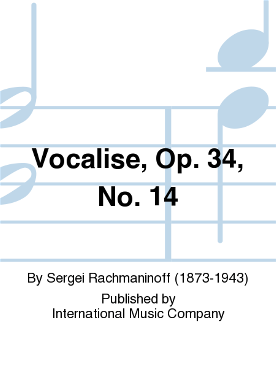 Vocalise, Op. 34, No. 14 Piano Accompaniment scores gallery preview page 1