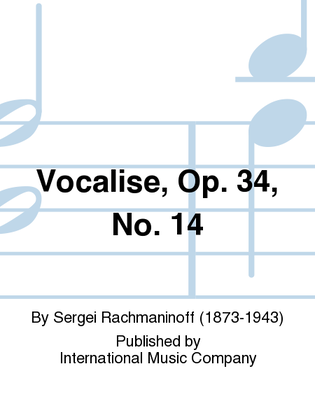 Book cover for Vocalise, Op. 34, No. 14