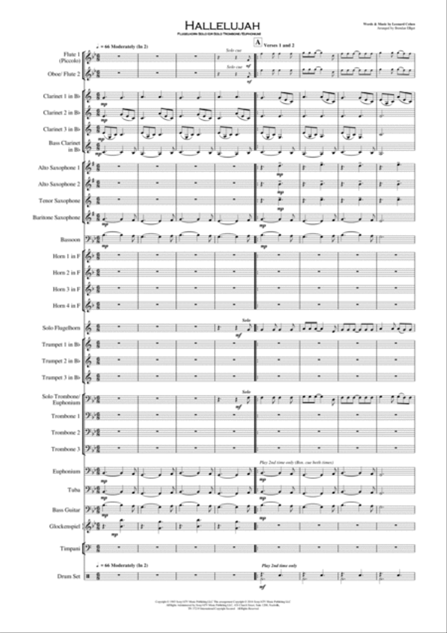 Hallelujah Concert Band scores gallery preview page 2
